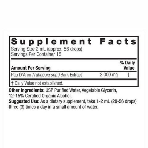 Nature's Answer, Pau Dâ€™Arco Low Alcohol, 2000 Mg, 1 Oz Nature's Answer