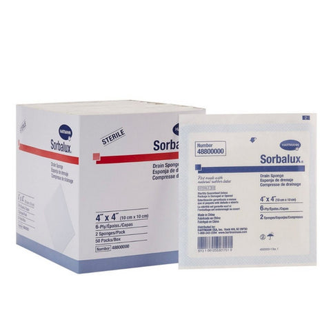 Hartmann Usa Inc, IV & Drain All-Purpose Sponge 4 x 4 inch, Box Of 50