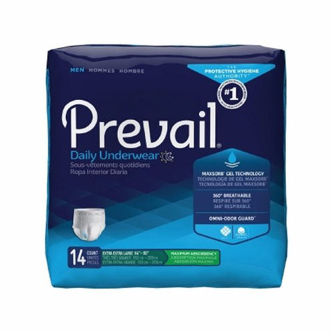 First Quality, Male Adult Absorbent Underwear with Tear Away Seams 2X-Large PUM-517, Case Of 4