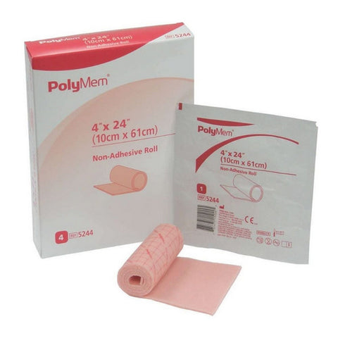 Polymem, Foam Dressing 4 X 24 Inch Without Border Film Backing Nonadhesive 5244, Case Of 2