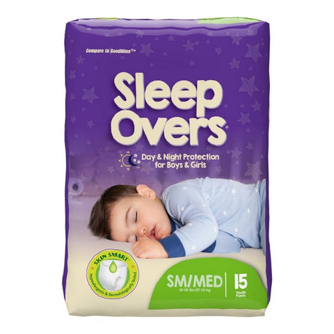 First Quality, Unisex Youth Absorbent Underwear Sleep Overs Pull On with Tear Away Seams Small And Medium Disposable Heavy Absorbency, Count of 4