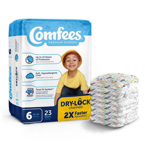 Attends, Premium Baby Diapers With Total Fit System For Boys And Girls Size 6, Case Of 4 Attends