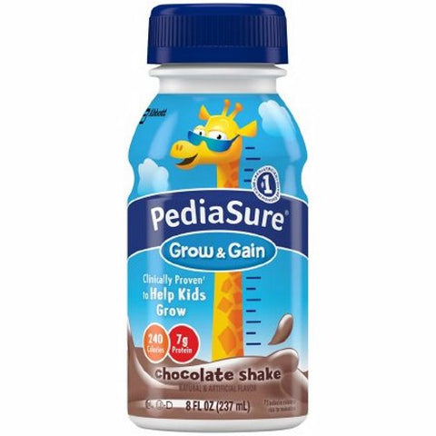 Pediasure, Pediatric Oral Supplement PediaSure  Grow & Gain Chocolate Flavor 8 oz. Bottle Ready to Use, Case Of 4