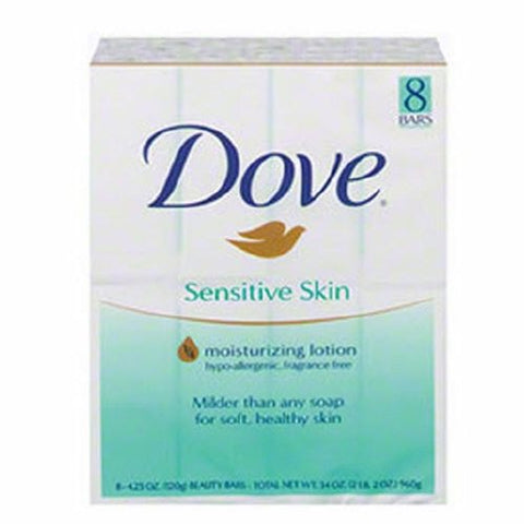 Dove, Soap Dove  Sensitive Skin Bar 4 oz. Individually Wrapped Unscented, Pack Of 8