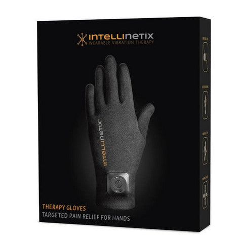 Vibration Therapy Glove Intellinetix  Full Finger Large Wrist Length Hand Specific Pair Cotton 1 Pair by Brownmed