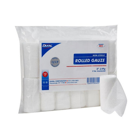 Dukal, Conforming Bandage 3 Inch X 5 Yard NonSterile, Case Of 8