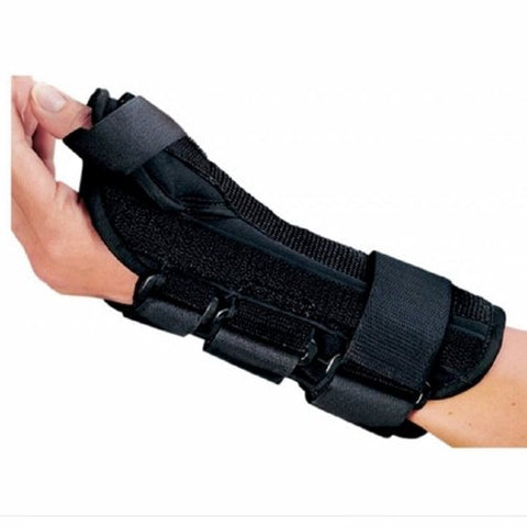 DJO, Wrist Brace with Abducted Aluminum Foam Spandex Plastic Right Hand Black Small 79-87313, Count of 1