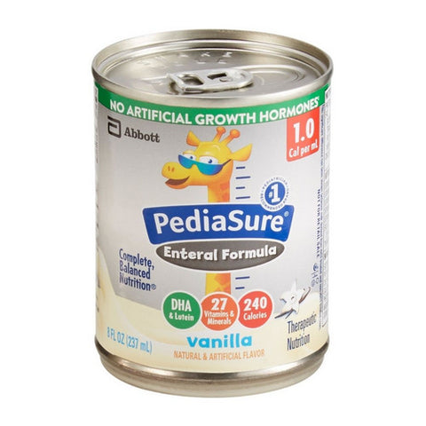 Pediasure, Standard Tube Feeding Formula PediaSure  8 oz. Can Ready to Hang Vanilla Ages 1 to 13 Years, Count of 24