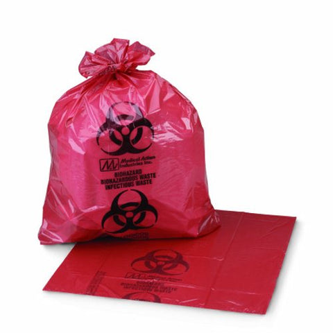 Infectious Waste Bag McKesson 45 - 55 gal. Red 40 X 55 Inch Case of 150 by McKesson