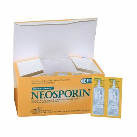 Neosporin, First Aid Antibiotic Neosporin  Ointment 144 per Box Individual Packet, 0.9 Grams, Box Of 144