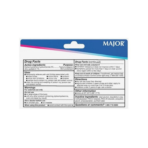 Major Pharmaceuticals, Extra Strength Banophen Itch Relief Strength Cream, 30 Grams Major Pharmaceuticals