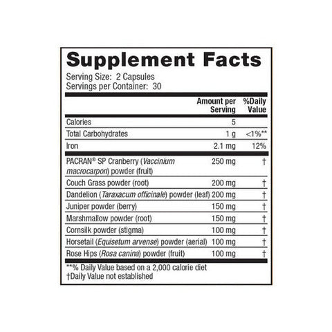 Nature's Secret, Urinary Flush And Support With Cranberry, 60 Caps Nature's Secret