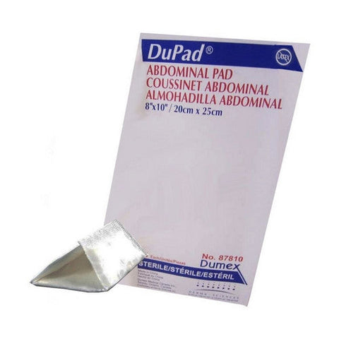 Derma e, Abdominal Pad DuPad  Cellulose 1-Ply 8 X 10 Inch Rectangle Sterile, Box Of 25 Derma e