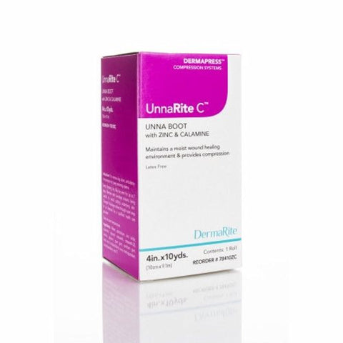 DermaRite, Unna Boot UnnaRite Zinc Oxide 4 Inch X 10 Yard, Box Of 1
