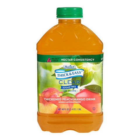 Hormel, Thickened Beverage Thick & Easy  Sugar Free 46 oz. Container Bottle Peach Mango Flavor Ready to Use, Count of 6 Hormel