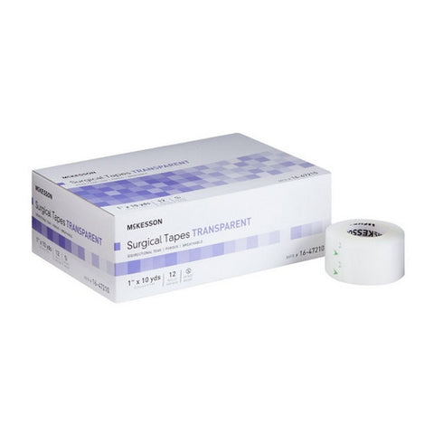 McKesson, Medical Tape McKesson Plastic 1 Inch X 10 Yard Transparent NonSterile, Case Of 12