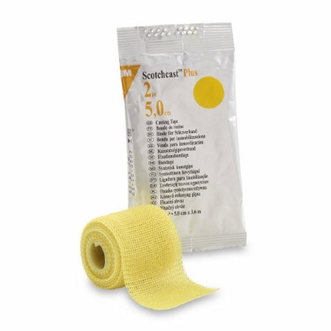 3M, Cast Tape 3M Scotchcast Plus 2 Inch X 12 Foot Fiberglass Yellow, Box Of 10