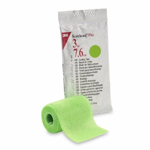 3M, Cast Tape 3M Scotchcast Plus 3 Inch X 12 Foot Fiberglass Bright Green, Count of 10