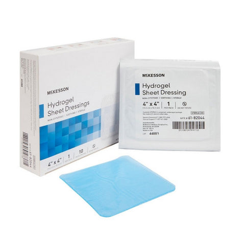McKesson, Hydrogel Dressing McKesson 4 X 4 Inch Square Sterile, Box Of 10