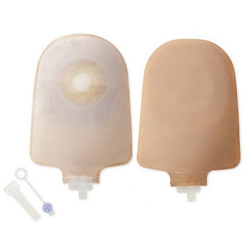 Hollister, Transparent Urostomy Pouch One-Piece System 9 Inch Length 1 Inch Stoma Drainable, Box Of 10
