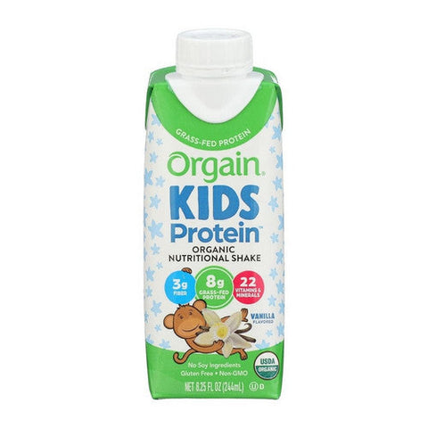 Orgain, Pediatric Oral Supplement Kids Protein Organic Nutritional Shake, 8.25 Oz Orgain