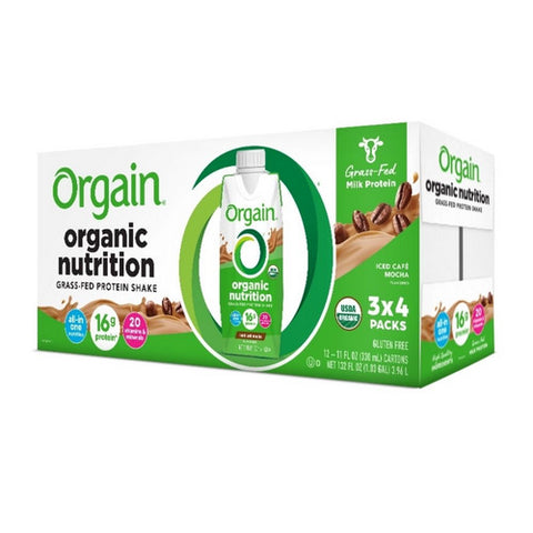 Orgain, Oral Supplement Orgain  Organic Nutritional Shake Iced CafÃ© Mocha Flavor 14 oz. Container Carton Rea, Count of 12