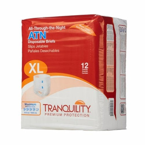 Principle Business Enterprises, Unisex Adult Incontinence Brief X-Large Disposable Heavy Absorbency 2187, Count of 12