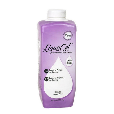 Global Health Products In, Oral Protein Supplement LiquaCel Grape Flavor 32 oz. Container Bottle Ready to Use, 32 Oz Global Health Products In