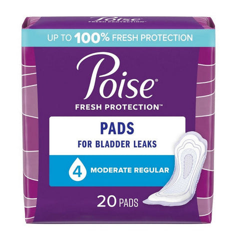Poise, Bladder Control Pad Poise  10.9 Inch Length Moderate Absorbency Polyacrylate Core Regular Adult Fema, Case Of 6 Poise