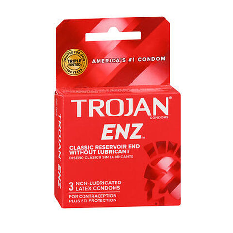Trojan, Condom Non Lubricated One Size Fits Most, Box Of 3