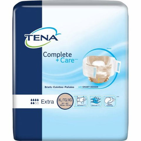 Tena, Unisex Adult Incontinence Brief TENA  Complete + Care Tab Closure X-Large Disposable Moderate Absorb, Case Of 3