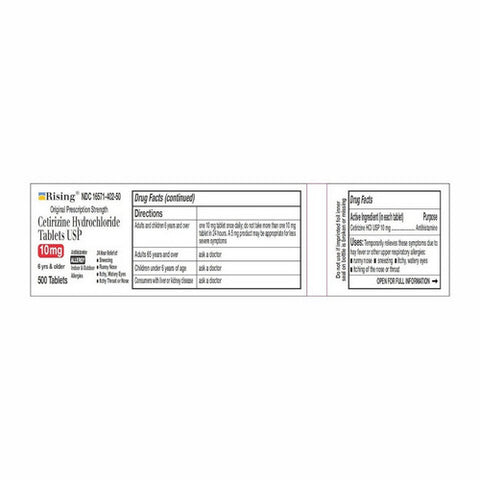 Zyrtec, Cetirizine Hcl, 10mg, 500 Tabs