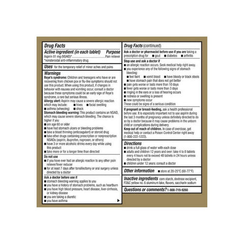 Good Sense, Chewable Aspirin, 81 mg, Orange Flavor 36 Tabs