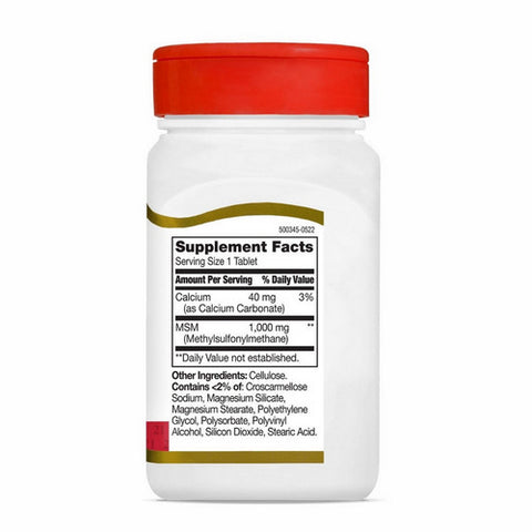 21st Century, Msm, 1000mg, 90 Tabs