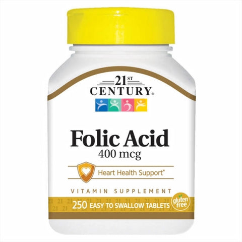 21st Century, Folic Acid, 400 mcg, 250 Tabs