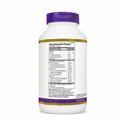 21st Century, Triple Omega Complex 3-6-9, 180 Softgels