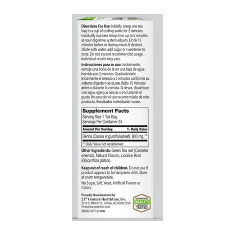 21st Century, Herbal Slimming Tea Lemon-Lime, 24 Bags 21st Century