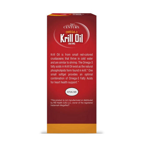 21st Century, Krill Oil, 350 mg, 60 Softgels 21st Century