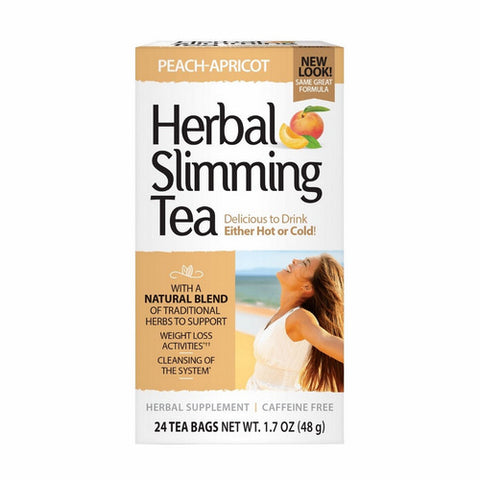 21st Century, Herbal Slimming Tea Peach-Apricot, Peach Apricot 24 Bags
