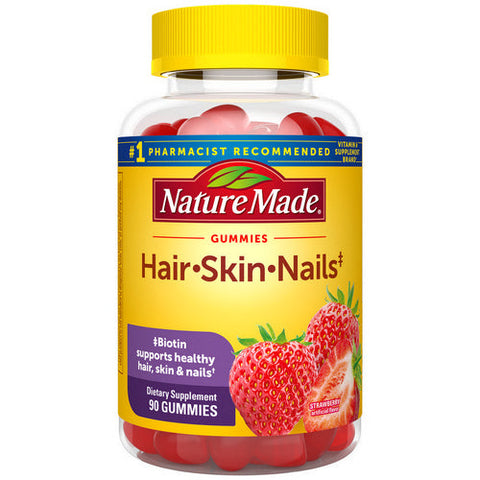 Nature Made, Adult Gummies Hair, Skin & Nails, 90 Gummies Nature Made