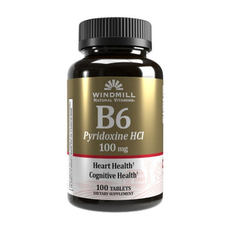Vitamin B-6 100 Tabs by Windmill Health