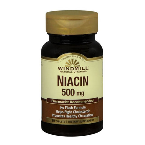 Windmill Health, Niacin, 500mg, 30 Tabs