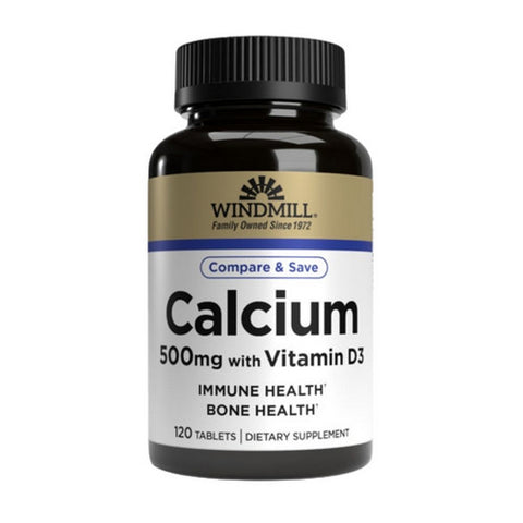 Oyster Shell Calcium with Vitamin D 120 Tabs by Windmill Health