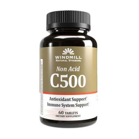 Windmill Health, Vitamin C Non-Acid, 500mg, 60 Tabs