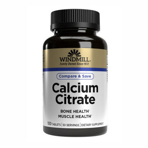 Windmill Health, Calcium Citrate, 100 Tabs Windmill Health