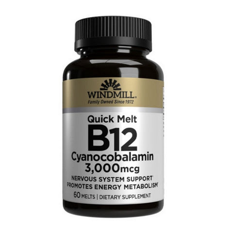 Windmill Health, Vitamin B12, 3000mcg, 60 Tabs