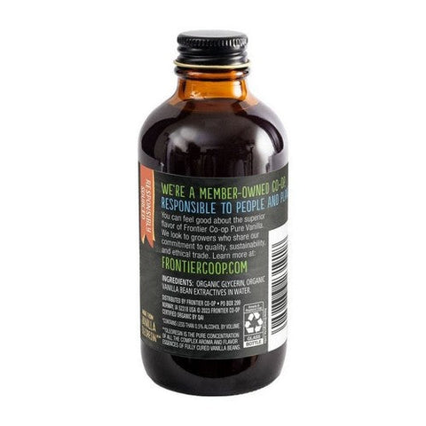 Frontier Coop, Organic Vanilla Flavoring Non-Alcoholic, 4 Oz Frontier Coop