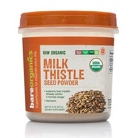 Bare Organics, Milk Thistle Seed Powder Raw, 8 Oz