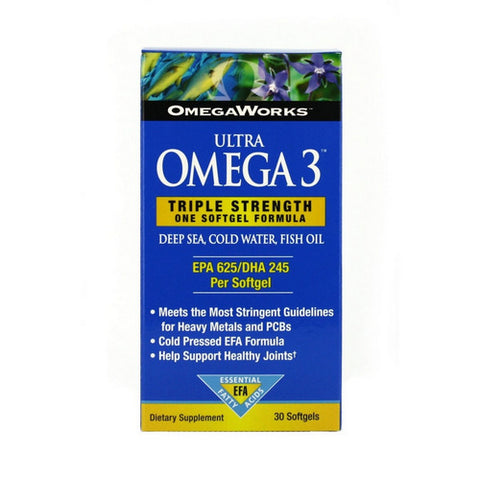 OmegaWorks, Ultra Omega 3 Triple Strength, 30 Softgels