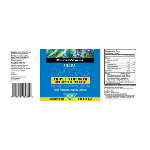 OmegaWorks, Ultra Omega 3 Triple Strength, 30 Softgels OmegaWorks